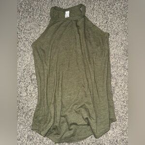 Olive Green Sleeveless Women's Top